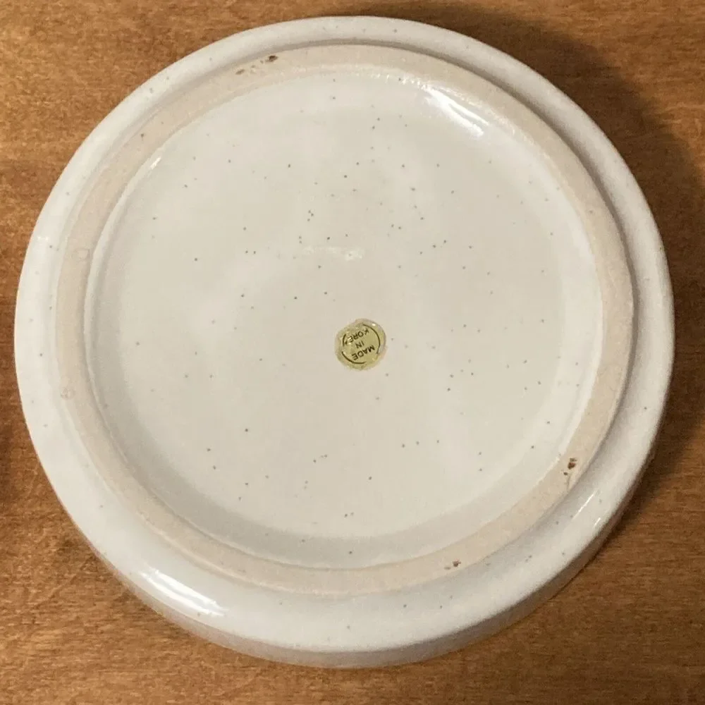 VTG Six Flags‎ Over Georgia 80's Retro Rainbow Stoneware Speckled Ashtray A3